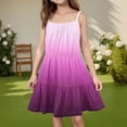 thumbnail image 2 of Ruyang Girls Gradient Color Halter Dress Sleeveless Backless Ruffles Pleated Summer Dresses Teen Kids Smocked Casual Dresses, 2 of 6
