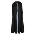 thumbnail image 4 of Levmjia Unisex Full Length Hooded Cloak Multi Color Solid Cape Adult Lightweight Breathable Outfit Halloween Party Dress Up Gothic Costume Versatile Holiday Festival, 4 of 6