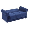 thumbnail image 2 of Ottomanson Convertible Sleeper Loveseat with Hidden Storage, Firm Seating, Blue, 2 of 5
