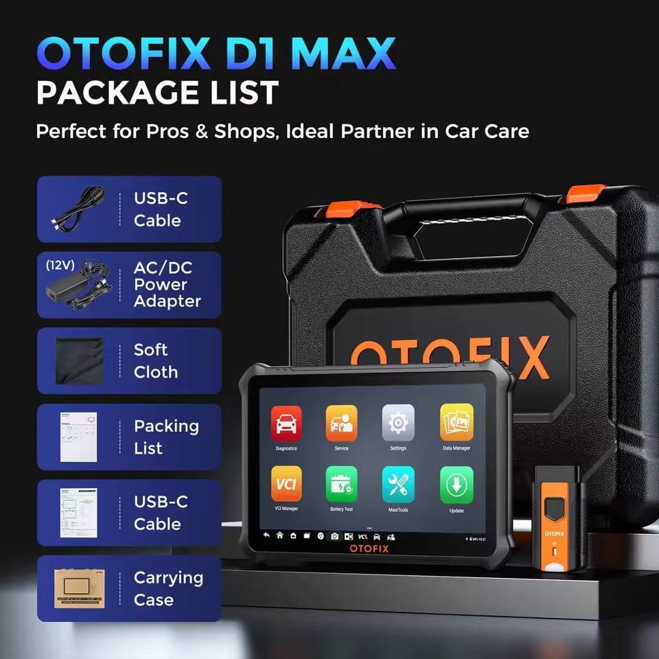 OTOFIX D1 Max Diagnostic Scanner Bi-Directional Bluetooth Scan Tool ECU Coding OBD2 Diagnostic Tools 2 Year Free Update