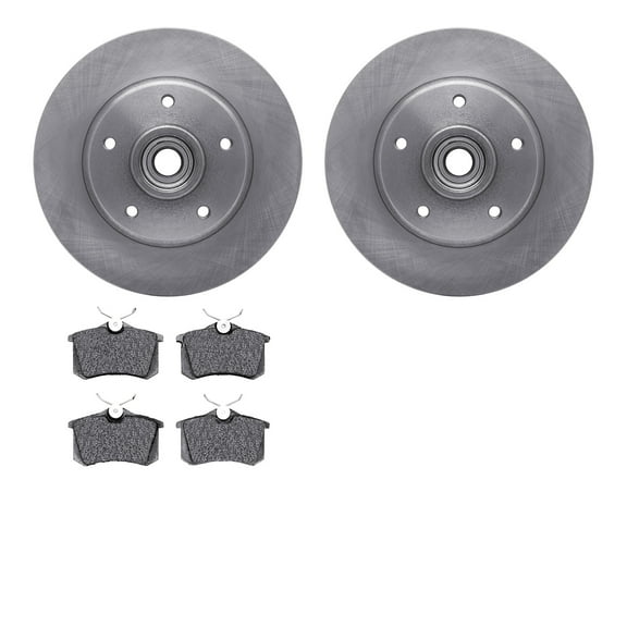 Dynamic Friction Company Rear Brake Rotors with 5000 Advanced Brake Pads 6502-92049