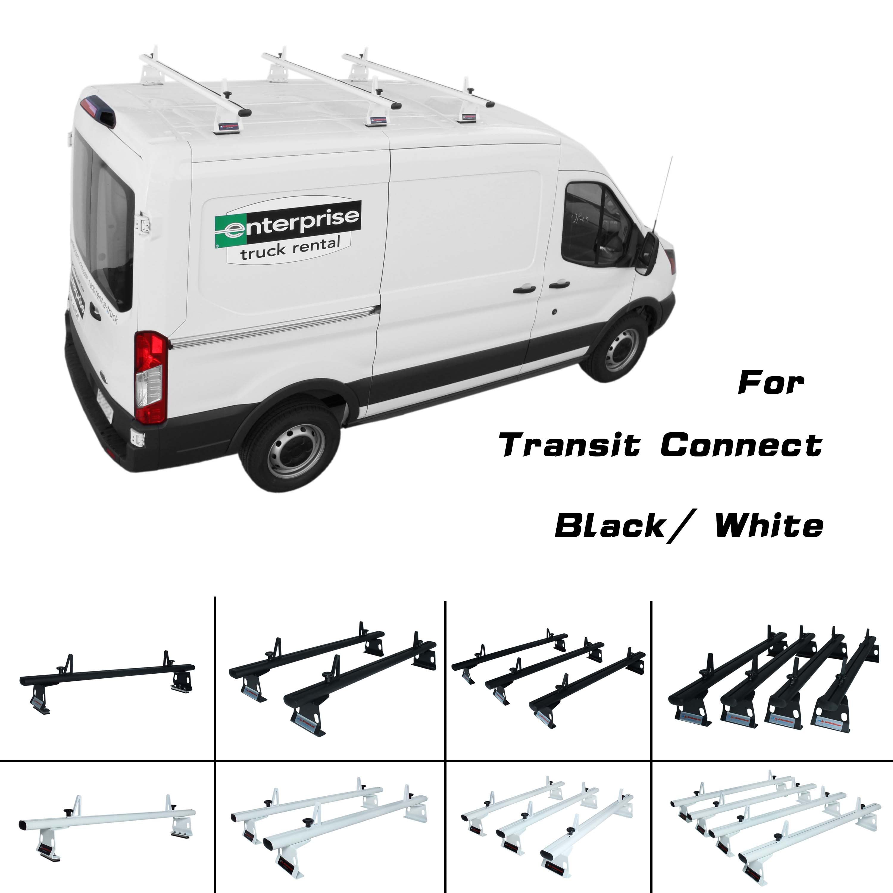 AA-Racks 62 Aluminum Rear Cargo Roller Bar for Model AX302-TR Compatible Transit 2015-On Gloss White
