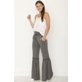 thumbnail image 4 of Eloges Women's Solid Ruffle Trim Bell Bottom Drawstring Pants, 4 of 7