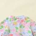 thumbnail image 6 of Hienoo Girls Floral One-Piece Swimsuit Short Sleeve Rashguard Bathing Suit, Sizes 0-3T, 6 of 7