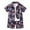 A467-Black, variant on FYDUU Toddler Boys Hawaiian Outfit 2Pcs Set Summer Beach Button Down Short Sleeve Shirt Shorts Two Piece Set For Kids Playwear 5-6 Years