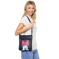 thumbnail image 2 of Disney Minnie Mouse Crossbody Purse Passport Bag Travel Black Faux Leather, 2 of 8