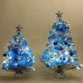 thumbnail image 4 of FUNING 24/18in  Tabletop Artificial Mini Green Christmas Pine Tree with  Multi-Color LED Lights & Ornaments, 4 of 6