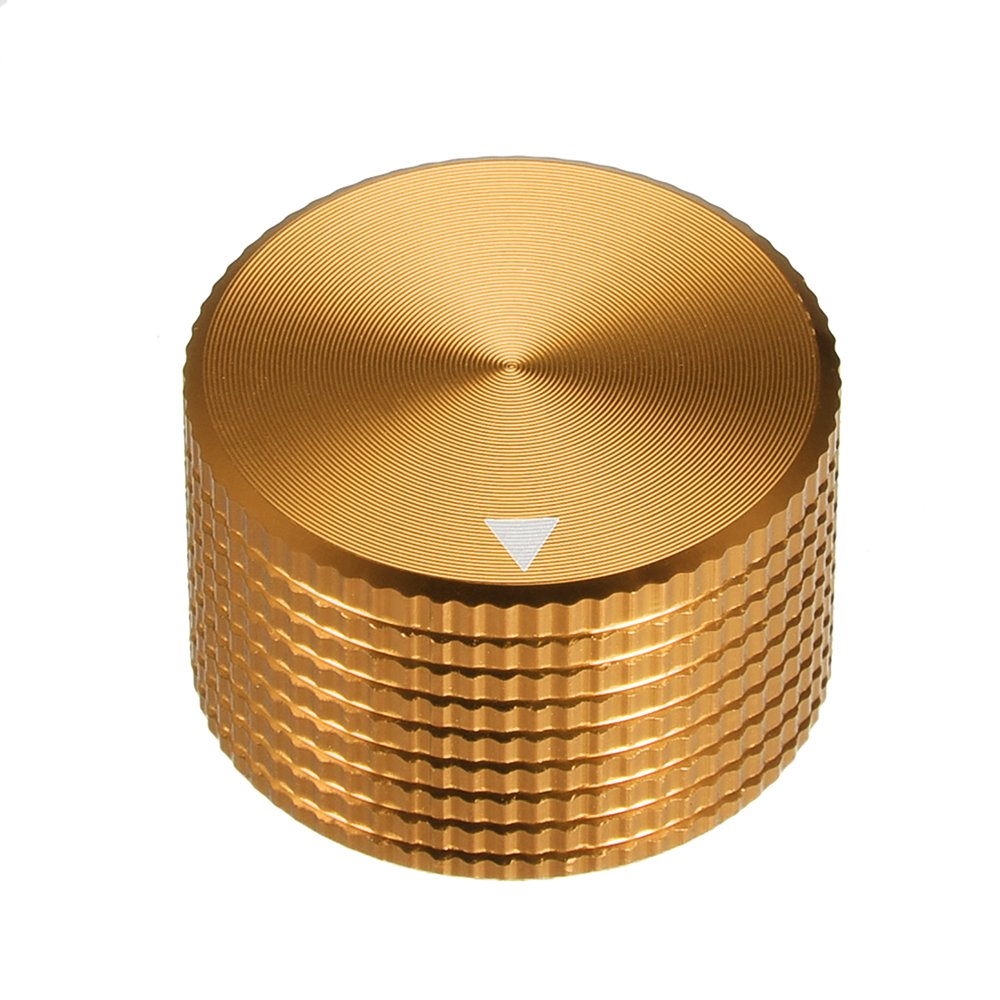 Stereo Knob, 25*6*15.5 mm Aluminium Alloy, Volume Control Knobs, Golden