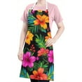 thumbnail image 5 of Pioneer Flower Floral Print Pattern Apron-Garden Aprons for Women with Pockets-Cotton Linen Waterproof Kitchen Cooking Gardening Aprons Adjustable for Kitchen,Cooking,BBQ and Salon 33x27 Inch, 5 of 7