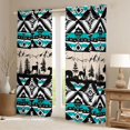 thumbnail image 2 of Castle Fairy Safari Deer Bear Black Out Curtains for Teens Adults,Bohemian Tribal Aztec Curtains Pack of 2 (42x63 Each),Exotic Style Bedroom Curtains,Lightweight Room Decor, 2 of 6