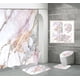 thumbnail image 1 of Cortina de ducha de poliéster impermeable con impresión digital HD para baño, cortinas divisorias de mármol, 1 of 5