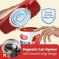 thumbnail image 3 of Sentryse Electric Can Opener, One-Touch, Hands-Free Automatic Can Opener for Kitchen, Smooth Edge Safe for Food Prep, for Round Cans (Red), 3 of 11