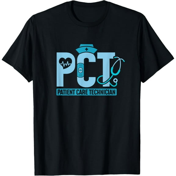 Patient Care Technician PCT Healthcare Medical Assistant T-ShirtMen and women can wear, black T-shirts, gifts. Age: M,L,XL 2XL, 3XL, 933XL