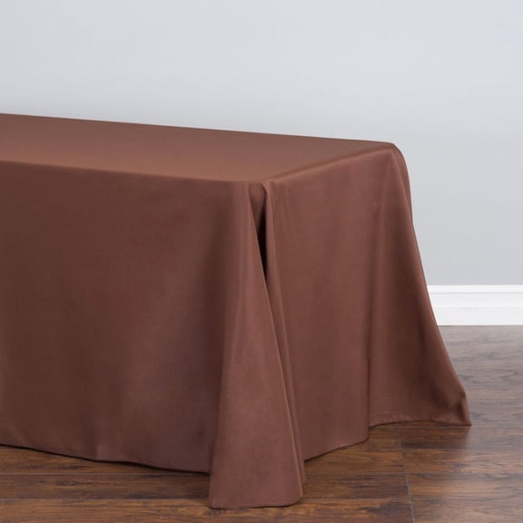 LinenTablecloth 90 x 156 in Rectangular Polyester Tablecloth Chocolate