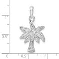 thumbnail image 3 of Finest Gold Sterling Silver Polished Palm Tree Pendant, 3 of 3