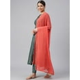 thumbnail image 4 of Janasya Indian Women's Dark Green Poly Silk Embellished Kurta with Pant and Dupatta, 4 of 9