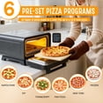 thumbnail image 3 of Gianna Pizza Oven Indoor, 1600W Electric Pizza Oven Fast Heating, 6 Presets Pizza Maker for 12 Inches, with Pizza Stone & Spatula, Upper-Bottom Independent Heating Temperature Control, 3 of 6
