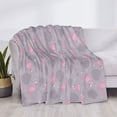 thumbnail image 3 of Uemuo Flamingo Printed Throw Blanket for Couch, Fluffy Fuzzy Blankets for Bed, Sofa, Cozy Flannel Faux Fur Blanket-, 3 of 6
