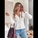 thumbnail image 5 of Suéter Cárdigan de Otoño para Mujer, Tendencia de Moda, Top de Larga, Chaqueta Informal, Suéter con Botones para Vacaciones. Rosa L, 5 of 8