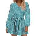 thumbnail image 1 of Mujeres Pantalones Cortos Casual, Floral V-Cuello Sudadera Romper, Cintura Elástica de Moda con Bolsillos Verano, 1 of 5