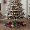 thumbnail image 4 of Sikiie Flowers And Birds Nativity Christmas Tree Skirt, Jesus Christian Winter Holiday Tree Mat Decoration(30-48IN)36", 4 of 6