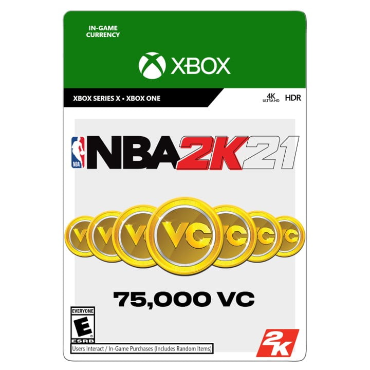 Nba 2k21 75 000 Vc Take Two 2k Xbox Digital Download Walmart Com