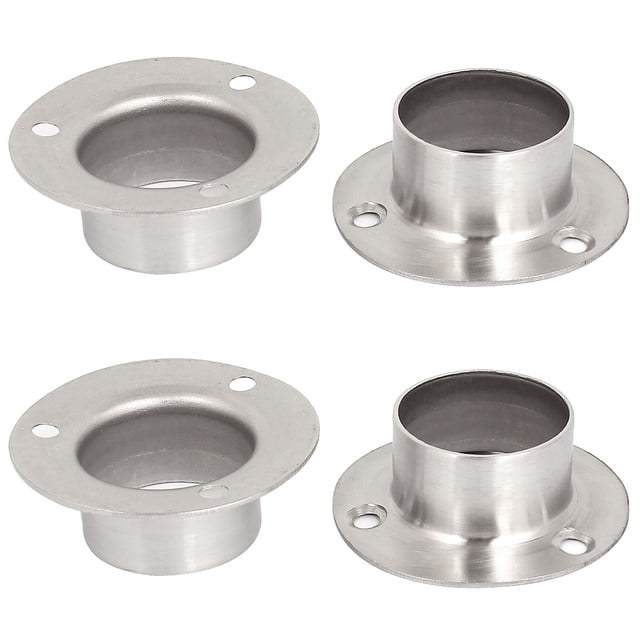 Unique Bargains 4 Pcs Support de Tringle de Garde-Robe pour Tube de 32mm de Diamètre