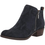 Lucky Brand Basel Almond-Toe Ankle Booties Dark Denim (7, Dark Denim)