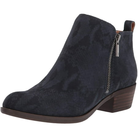 Lucky Brand Basel Almond-Toe Ankle Booties Dark Denim (7, Dark Denim)