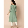 thumbnail image 2 of Sage Green Foil Angrakha Kurta, 2 of 6