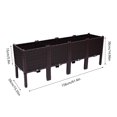 thumbnail image 2 of MONIPA Outdoor Patio Flower Herb Container 4PCS Elevated Garden Vegetables Planter Box with Legs Raised Garden Bed, 2 of 6