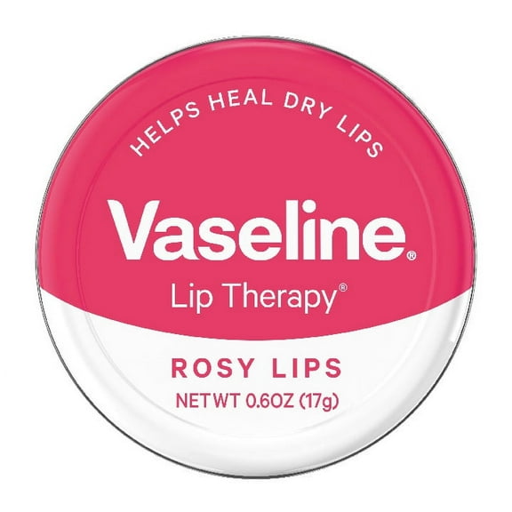 Vaseline Lip Therapy Lip Balm Tin Rosy Lips, 0.6 oz