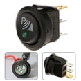 thumbnail image 1 of Car 3-Pin Rocker/Parking Off Switch 12V 20Amp Round Dashboard Switch Parking Front Rear Reverse Sensor 3x2x2cm Car Accessories, 1 of 9