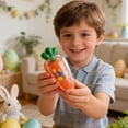 thumbnail image 3 of 10-Piece Carrot-Shaped Plastic Candy Box Set, Candy Storage Containers, Ideal for Wedding Party Favors, Translucent Yellow B., 3 of 6