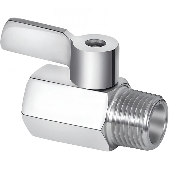 HIBIBUD Shower Head Shut Valve,304 Stainless Steel Mini Ball Valve,1 Pack
