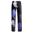 thumbnail image 5 of Satingcolo Halloween Pajamas Women Stretch Lounge Pants Comfy Pjs Sleep Bottoms Soft Pajama Pants Cute Trousers Loose Palazzo, 5 of 5
