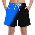 thumbnail image 2 of ITSAME Kids Boys Swim Trunks, Drawstring Quick-Dry Color Blocking Summer Casual Beach Seaside Holiday Swim Shorts Blue 14-15T, 2 of 8