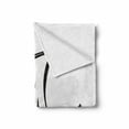 thumbnail image 2 of Odyssey Soft Flannel Fleece Throw Blanket, Greek Ship with Sail on Sea in Monochromatic Design Print, Cozy Plush for Indoor and Outdoor Use, 60" x 80", Charcoal Grey and White, by Ambesonne, 2 of 6