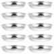 thumbnail image 2 of 10 platos redondos de acero inoxidable para condimentos, platos para postres con mostaza (8 cm), 2 of 7