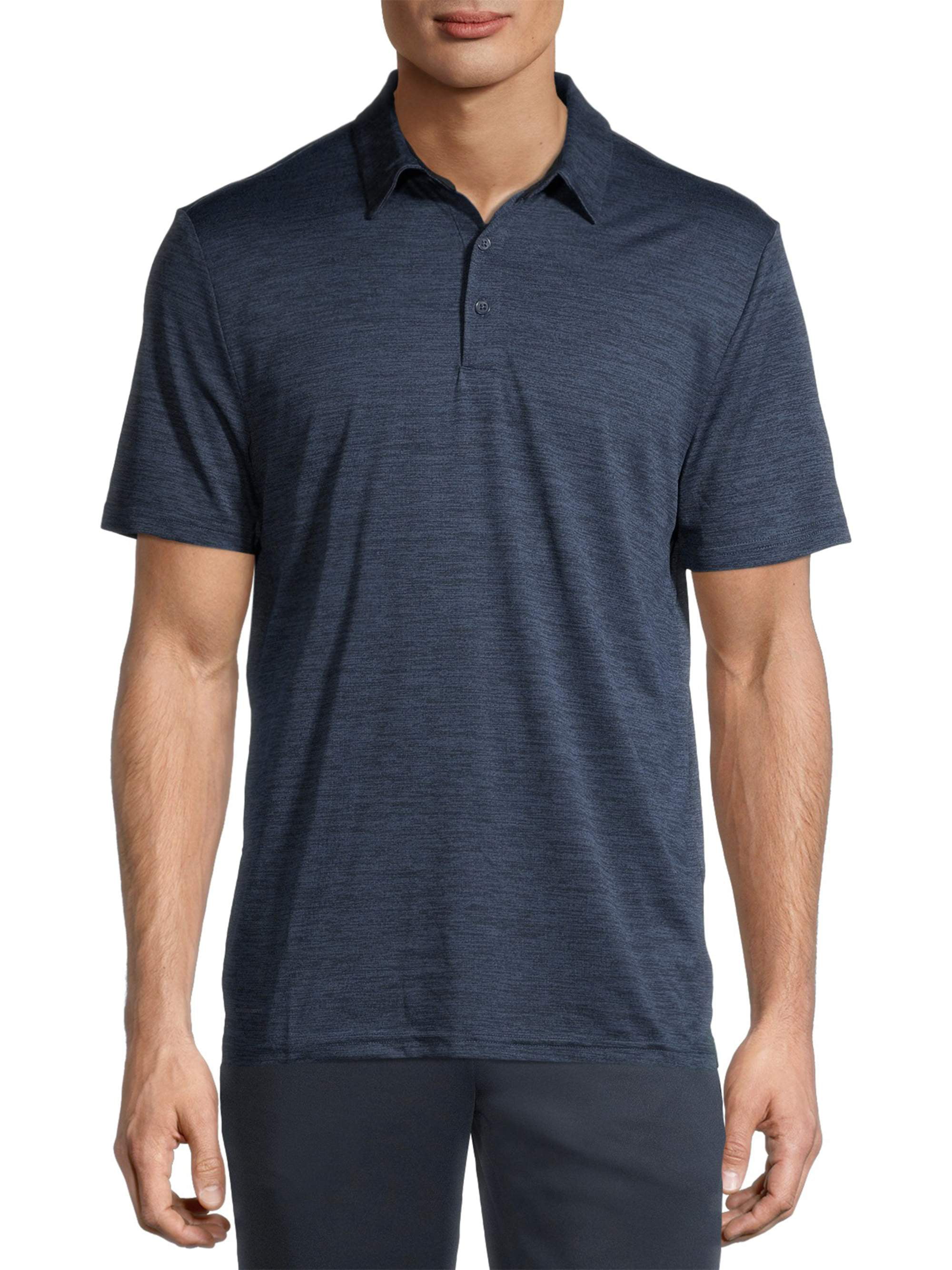 Layer 8 Men's Sueded Stretch Heather Polo with Contrast Back - Walmart.com