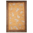 thumbnail image 2 of HAND KNOTTED WOOL FLORAL MODERN AREA RUGS - 6'x9', Rectangle Shape, Gold Brown Color, Classic Traditional Design, Low Pile Handmade Area Rugs for Living Room, Bed Room (N00922), 2 of 9