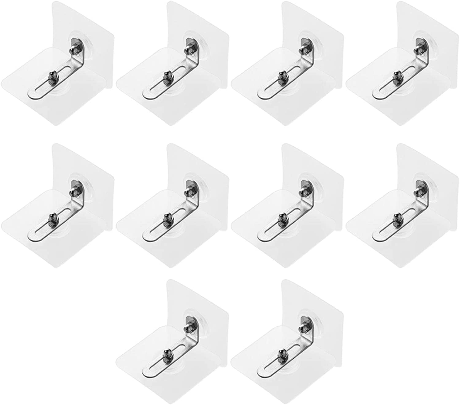 10pcs Adhesive Furniture Wall Anchors, Anti Tip Kit, Anti Tip