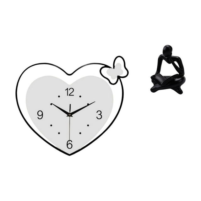 Reloj De Pared Acrílico Creativo Y Estatua De Pensador Abstracto Para Sala De Estudio, Cafetería, Oficina, Mesa, Sala De Estar, Estantería, Decoración.