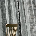 thumbnail image 2 of Firefly Hope 1panel Sheer Lace Curtains, Elegant Floral Design with Scalloped Edges, 29.5"W x 59.1"L Rod Pocket Panels for Bedroom & Kitchen, Green, 2 of 5