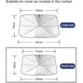 thumbnail image 2 of Car Sunshade Windshield Sun Shade, Titanium Silver Cloth Foldable Windshield Sun Shade Umbrella, 2 of 5