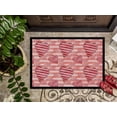 thumbnail image 3 of Carolines Treasures BB7567MAT Aquarelle Coeurs Rayés Rouges Tapis Intérieur Ou Extérieur, 18 x 27 Po., 3 of 4