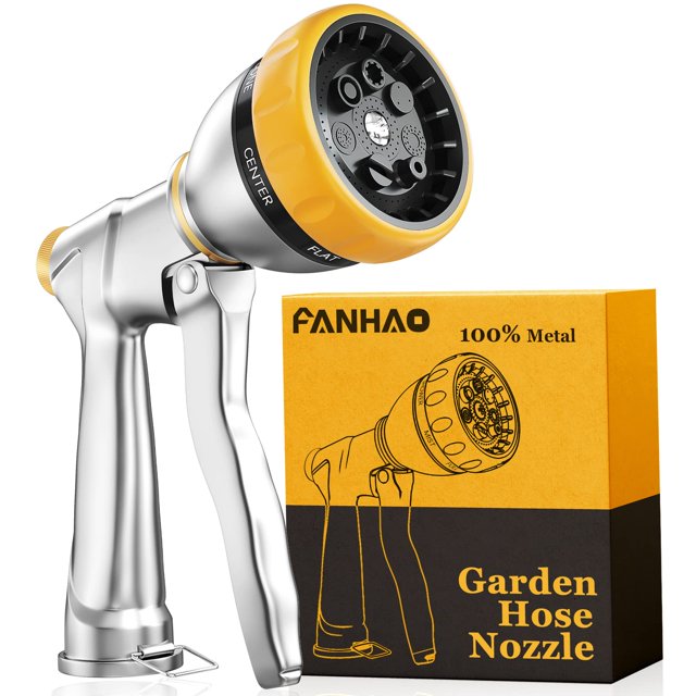 Pulverizador de manguera de jardín FANHAO Heavy Duty Metal, 7 patrones