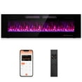 thumbnail image 1 of Costway 60 Inches Ultra-Thin Electric Fireplace Wall-Mounted & Recessed Fireplace Heater, 1 of 10