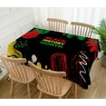 thumbnail image 2 of Black History Month Tablecloth Afro African American February Table Cloth Decoration Kitchen Dining Room Home Table Cover Decor-60×84inch, 2 of 5