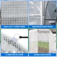 thumbnail image 3 of Dextrus Large Walk-in Greenhouse with Dimensions of 10x6.5x6.5ft Heavy Duty Tunnel Design, Upgraded Galvanized Steel Frame, Zipper Doors, 5 Crossbars, White, 3 of 5